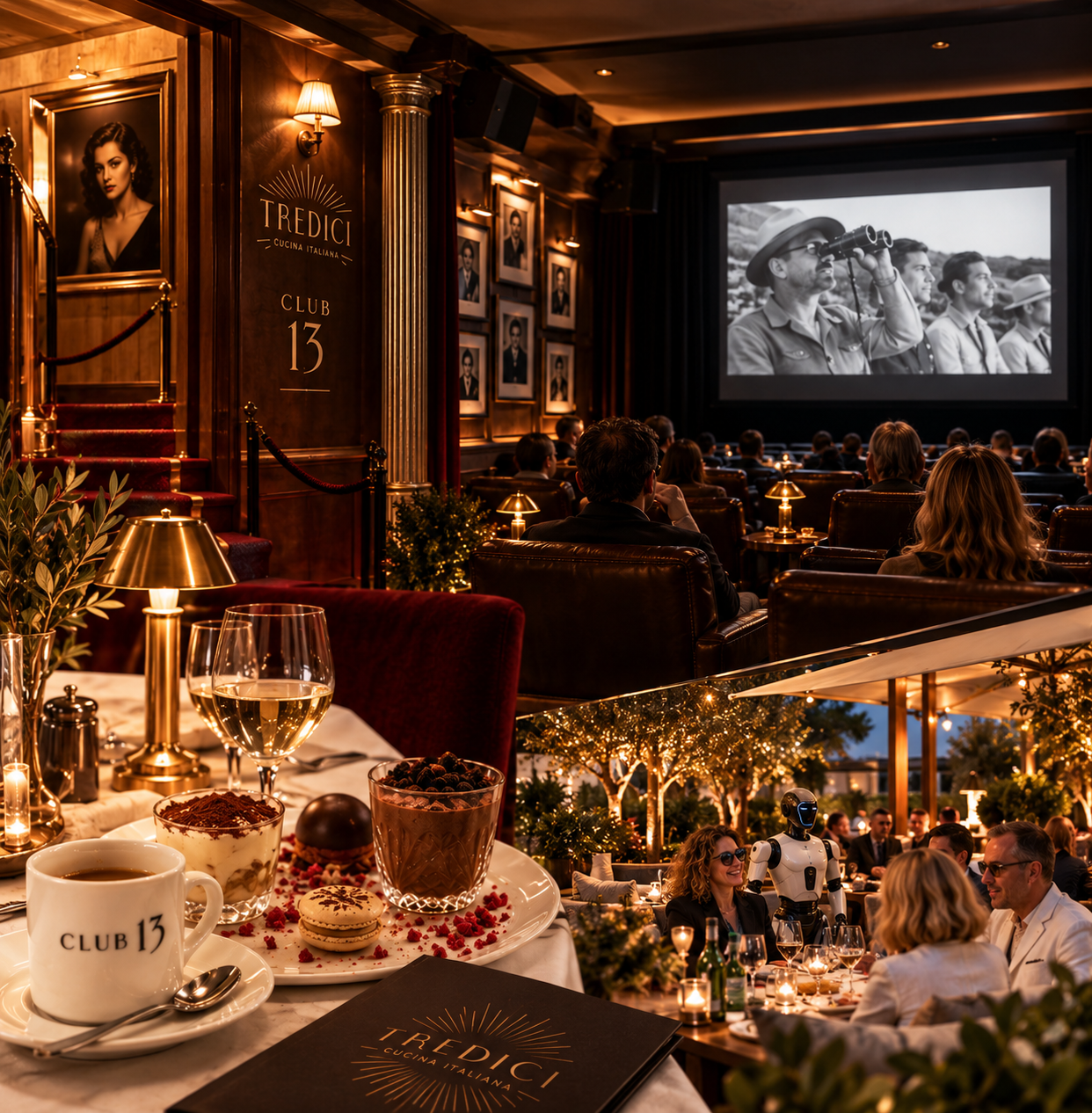Club 13, restaurant-cinéma privé