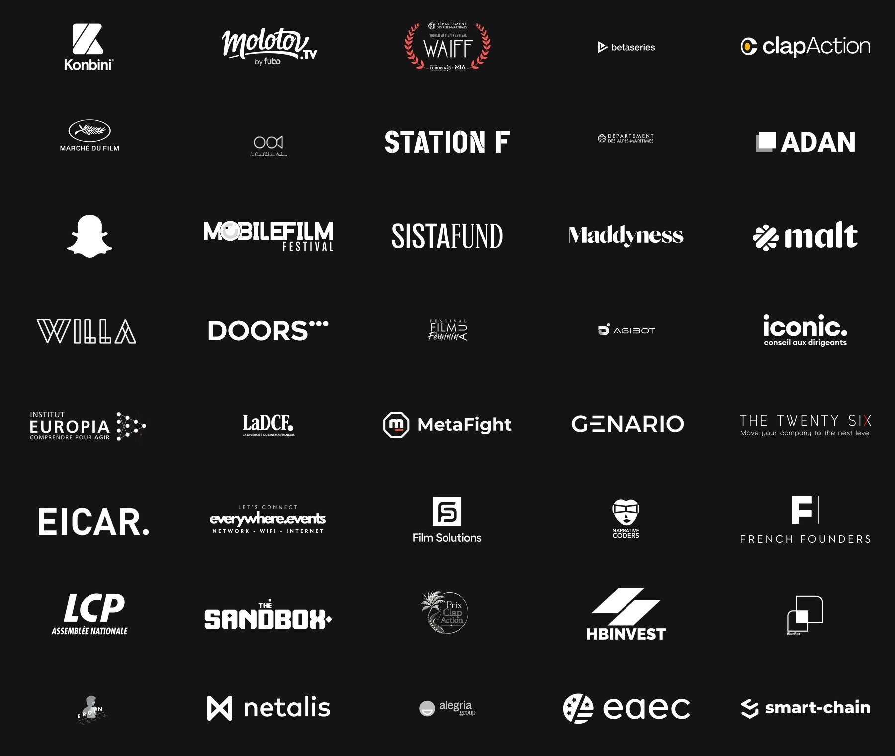 Logos des partenaires de techCannes