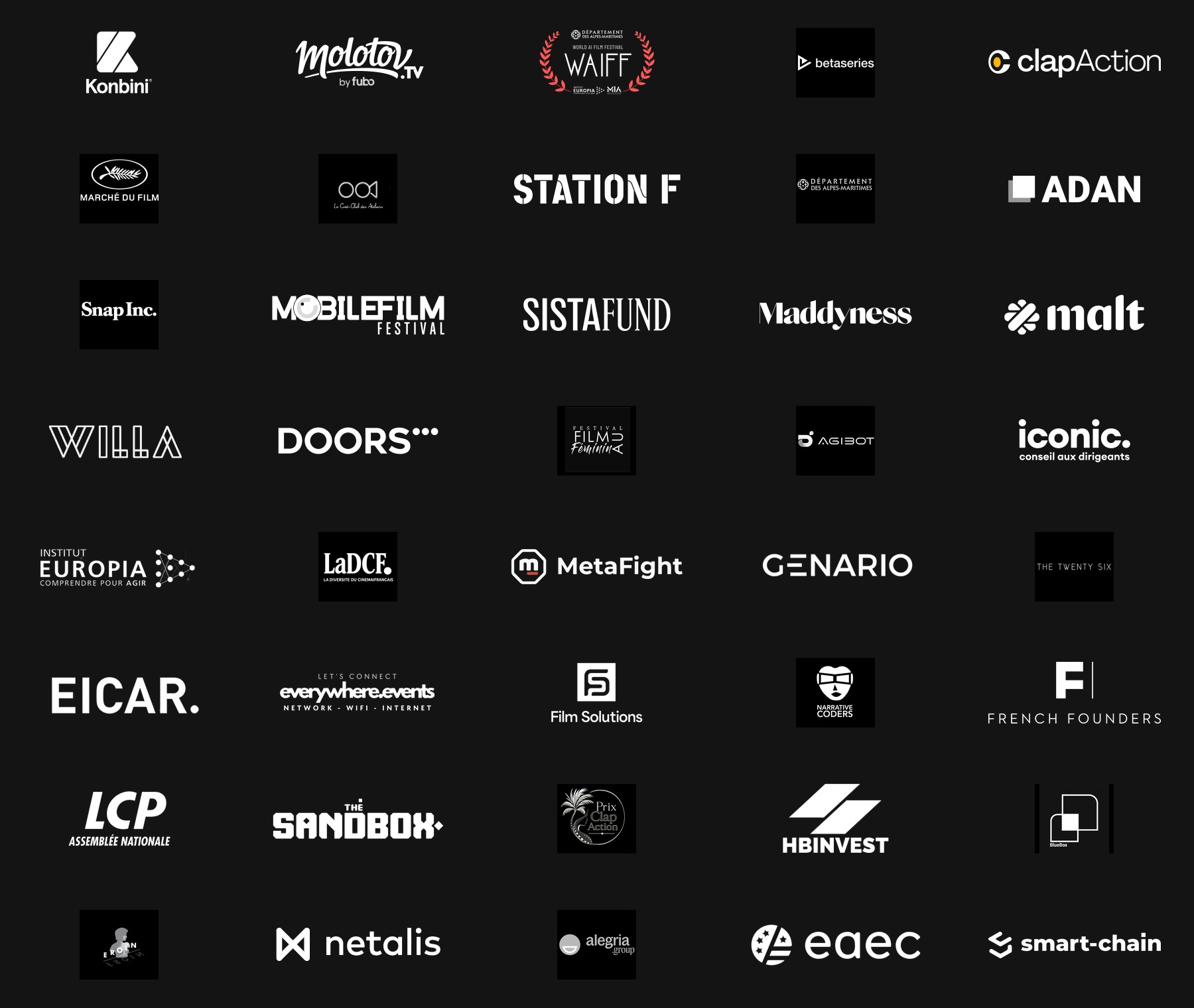 Logos des partenaires de techCannes